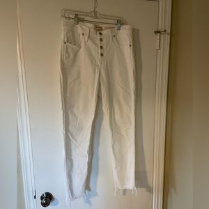 High Rise White Skinny Jeans